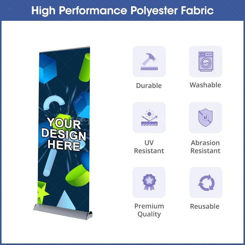 Lofaris Custom Printing Logo Wide Base Roll Up Banner Stand