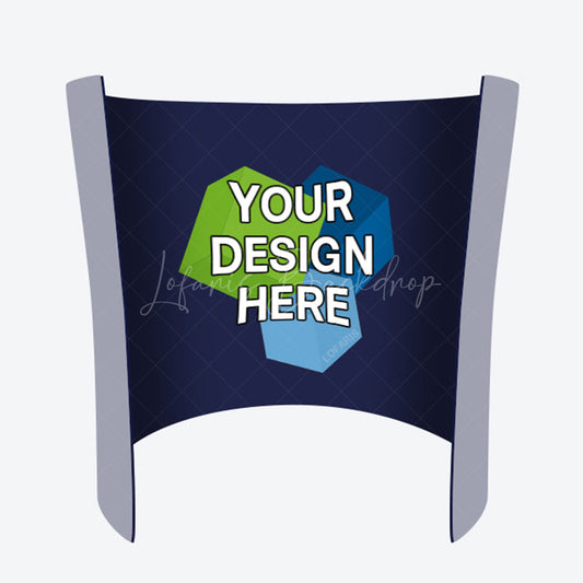 Lofaris Custom Printing Oval Enclosure Fabric Backdrop for Business