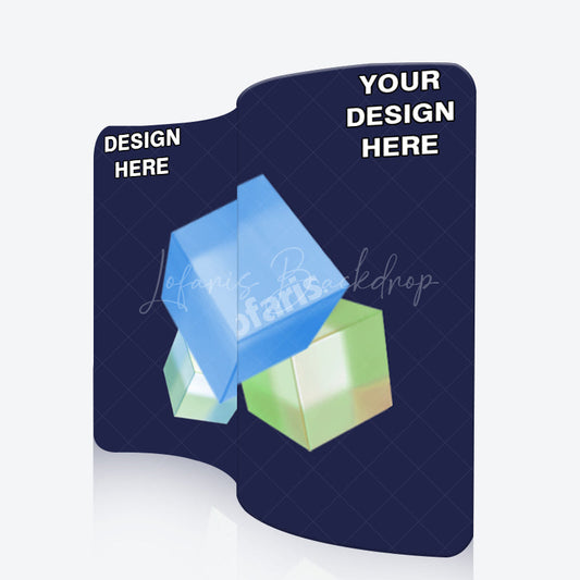 Lofaris Custom S Shaped Stretch Wall Tension Backdrop