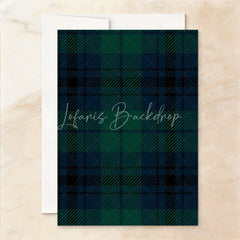Lofaris Custom Set of 20 Baby Shower Invitation with Golden Carriage Elegant Navy Blue and Tartan Plaid Design