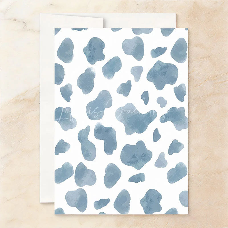 Lofaris Custom Set of 20 Blue Cowboy Baby Shower Invitation featuring Western Attire and Rustic Cow Print Design for Boys