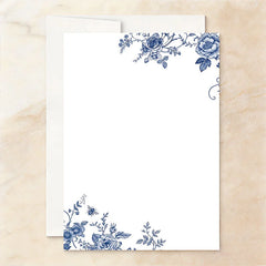 Lofaris Custom Set of 20 Blue Floral Chinoiserie Bridal Shower Invitation Personalized Something Before I Do Party