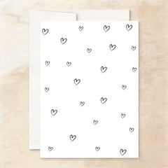 Lofaris Custom Set of 20 Happily Ever After Party Invitation Minimalist Black and White Wedding Reception Design with Hearts