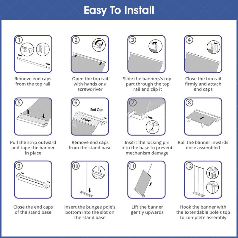 Lofaris Custom Silverstep Tabletop 60in Retractable Banner Stand