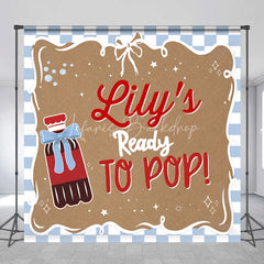 Lofaris Custom Soda Bottle Ready to Pop Backdrop Baby Shower Party Decor with Personalized Name