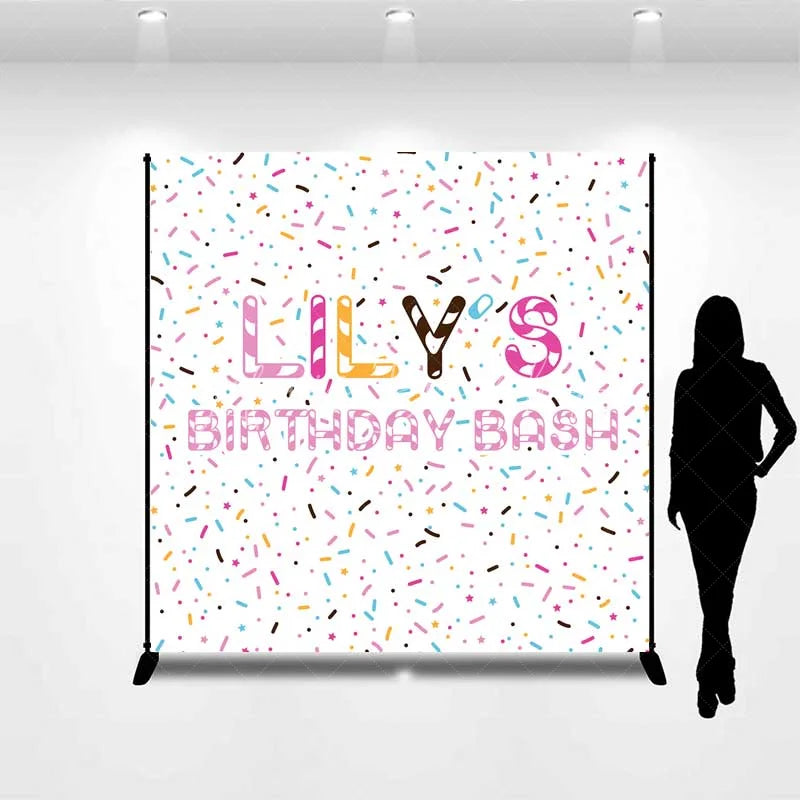 Lofaris Custom Sprinkles Birthday Backdrop Sweet Candy Confetti Photography Background