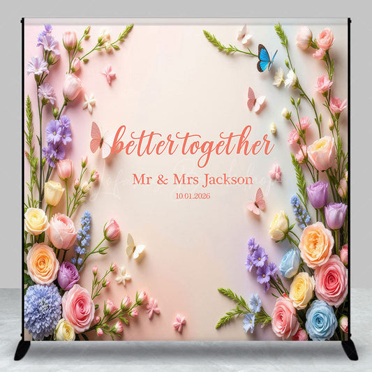 Lofaris Custom Sweet Photo Better Together Wedding Backdrop