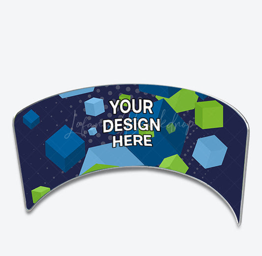Lofaris Custom Text Exhibit 10FT Semi Circle Backdrop