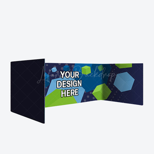 Lofaris Custom Text U-shape Photo Booth Trade Backdrop
