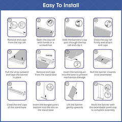 Lofaris Custom Trade Show Silverstep 60in Retractable Banner Stand