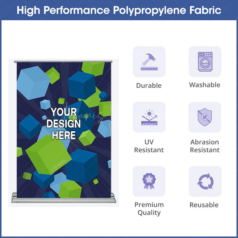 Lofaris Custom Trade Show Silverstep 60in Retractable Banner Stand