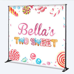 Lofaris Custom Two Sweet Birthday Backdrop 2nd Donut Candy Photography Background