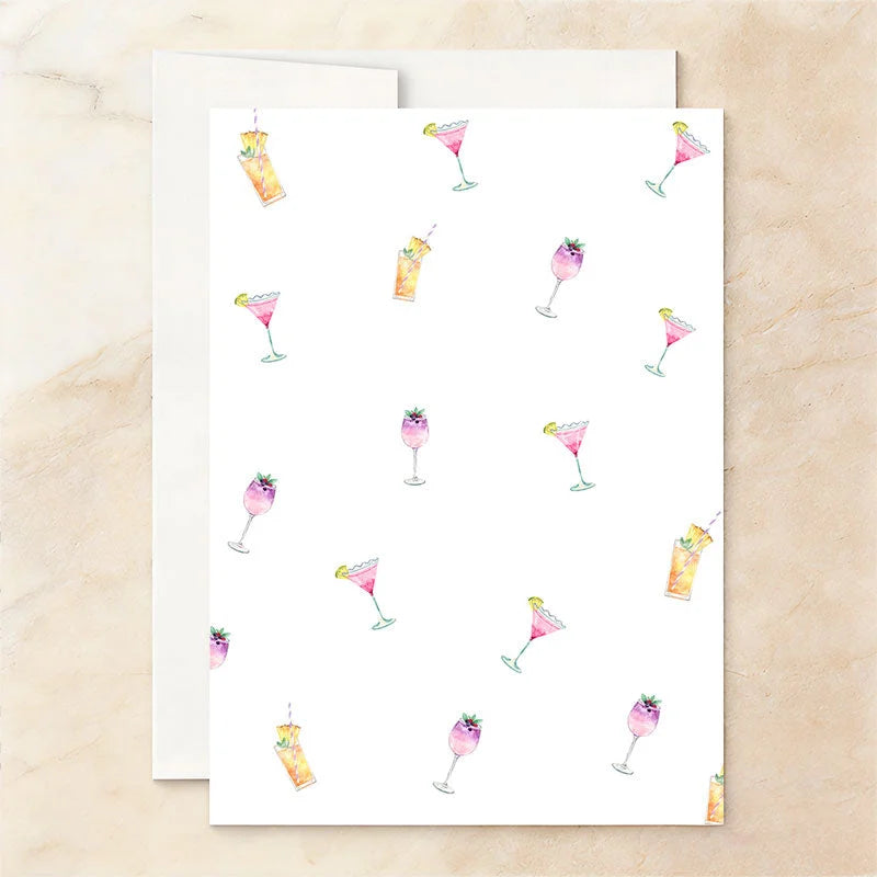 Lofaris Custom Watercolor Set of 20 Cocktail Invitation for Retirement Celebration Personalized Happy Hour Party Decor