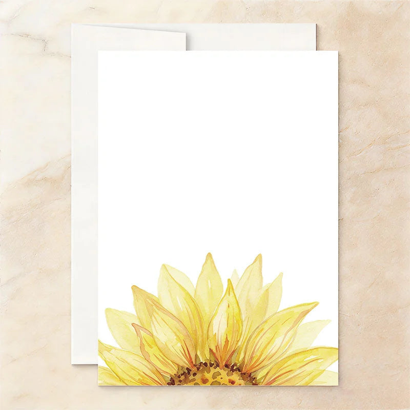 Lofaris Custom Watercolor Set of 20 Sunflower Bridal Shower Invitation Elegant Rustic Floral Design for Bride-to-Be