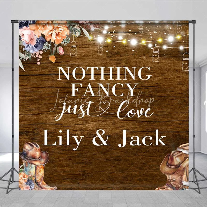 Lofaris Custom Western Wedding Backdrop Rustic Cowboy Boots Hat Photography Background