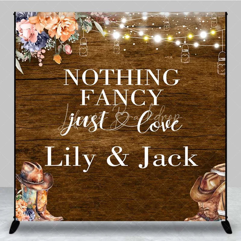 Lofaris Custom Western Wedding Backdrop Rustic Cowboy Boots Hat Photography Background