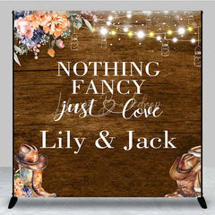 Lofaris Custom Western Wedding Backdrop Rustic Cowboy Boots Hat Photography Background