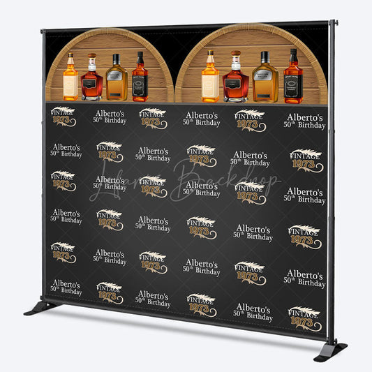 Lofaris Custom Wine Cabinet Step And Repeat Birthday Backdrop