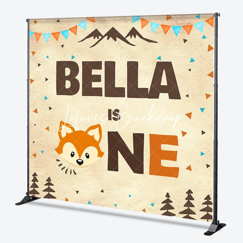Lofaris Custom Woodland Fox First Birthday Party Backdrop Personalized Forest Animal Theme Celebration Decor
