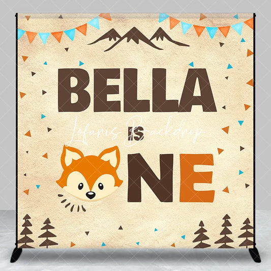 Lofaris Custom Woodland Fox First Birthday Party Backdrop Personalized Forest Animal Theme Celebration Decor