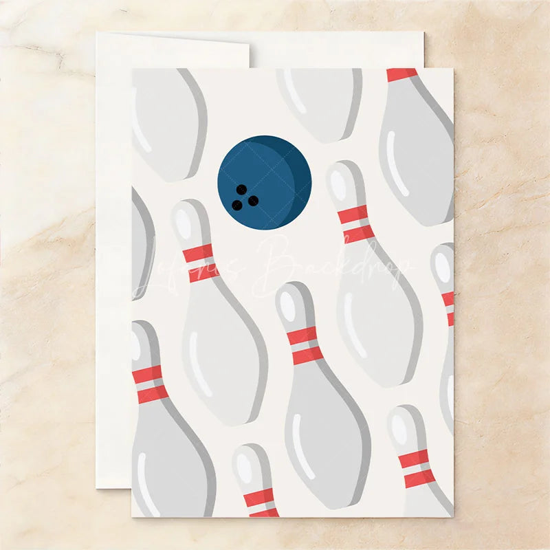 Lofaris Customizable Set of 20 Bowling Party Invitation with Pins and Ball Design Fun Birthday Celebration Invite for Kids