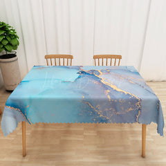 Lofaris Cute Glitter Tablecloth with Jade and Blue Gradient for Mermaid or Under the Sea Themed Party Decor