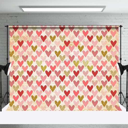 Lofaris Cute Heart Shaped Pattern Regular Photo Backdrop