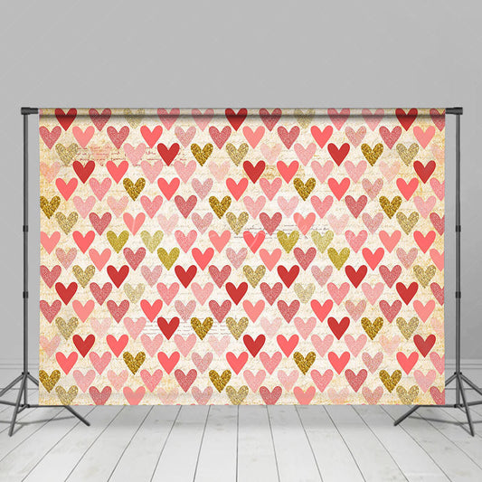 Lofaris Cute Heart Shaped Pattern Regular Photo Backdrop