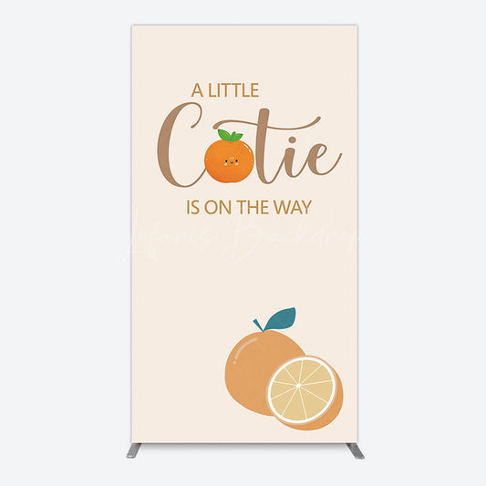 Lofaris Cutie On The Way Baby Shower Party Rectangle Backdrop