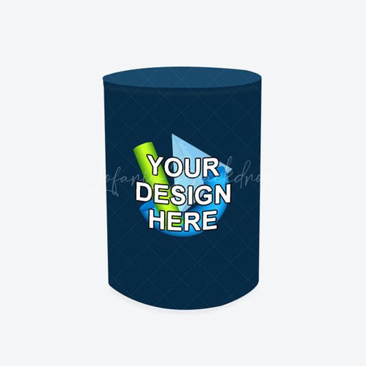 Lofaris Cylinder Cocktail Table With Custom Fitted Cover