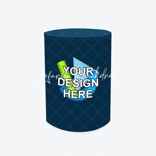 Lofaris Cylinder Cocktail Table With Custom Fitted Cover