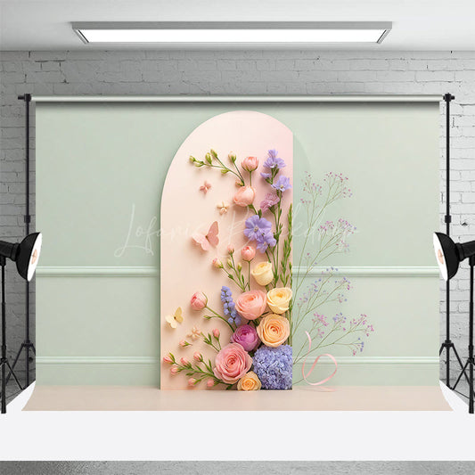 Lofaris Dainty Floral Clean Elegant Wall Wedding Backdrop