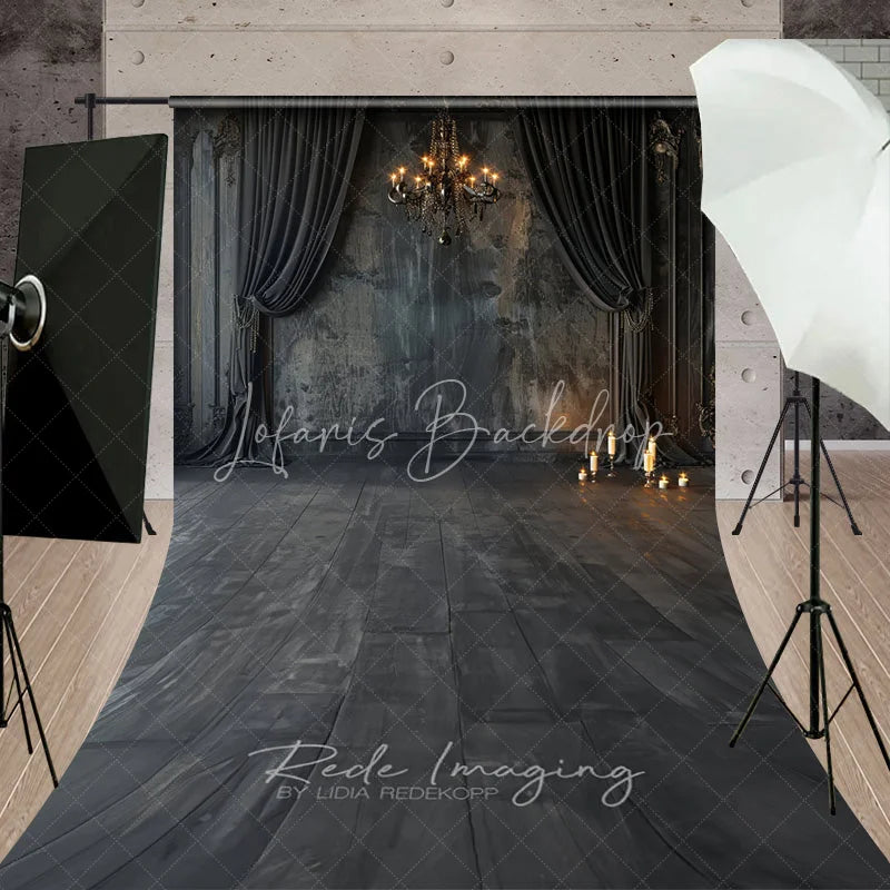 Dark Abstract Texture Photography Backdrop, Vintage Chandelier Black ...