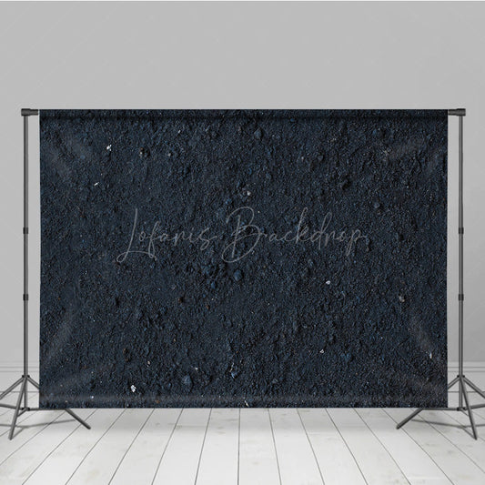 Lofaris Dark Asphalt Abstract Textured Photography Backdrop Black Grunge Gravel Surface for Moody Product Flat Lays