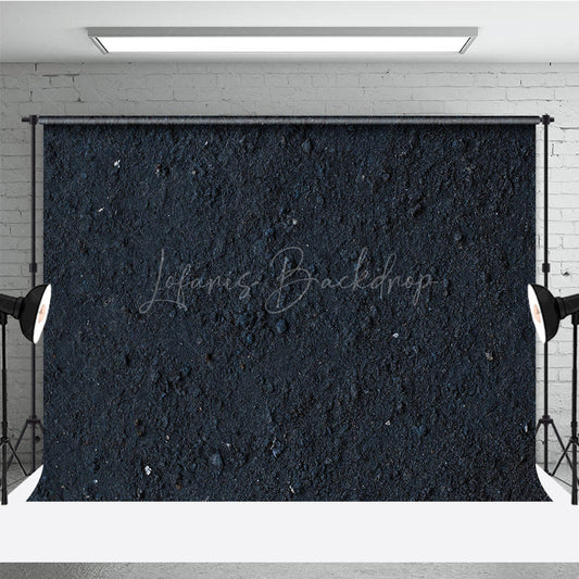 Lofaris Dark Asphalt Abstract Textured Photography Backdrop Black Grunge Gravel Surface for Moody Product Flat Lays