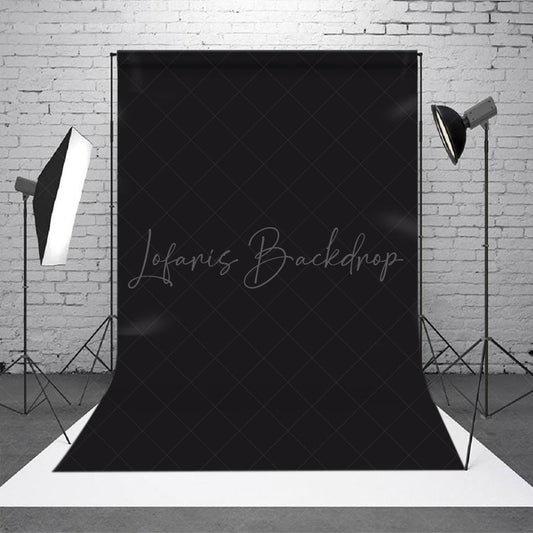 Lofaris Dark Black Solid Color Portrait Photography Backdrop