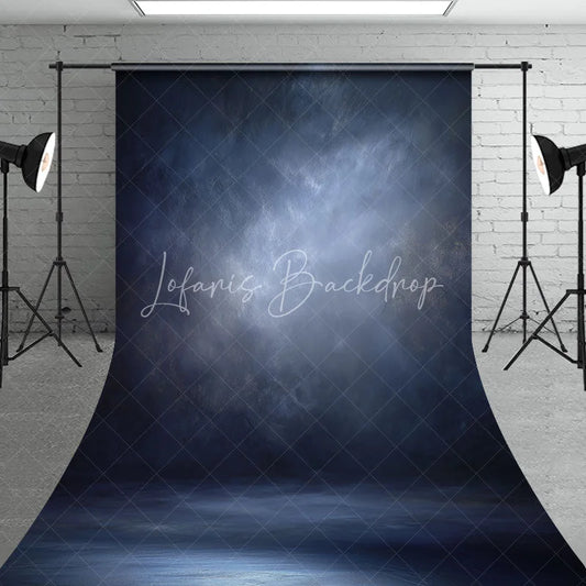 Lofaris Dark Blue Grey Textured Sweep Backdrop for Professional Studio Photography Moody Artistic Portrait