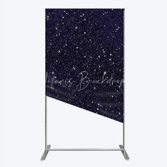 Lofaris Dark Blue Starry Night Galaxy Rectangle Arch Backdrop Celestial Space Theme for Birthday Party Decor
