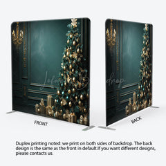 Lofaris Dark Green Wall Gifts Christmas Pillow Case Backdrop