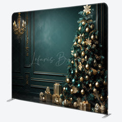 Lofaris Dark Green Wall Gifts Christmas Pillow Case Backdrop