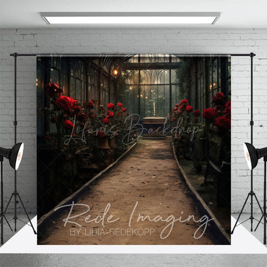 Lofaris Dark Indoor Lovely Greenhouse Window Photo Backdrop