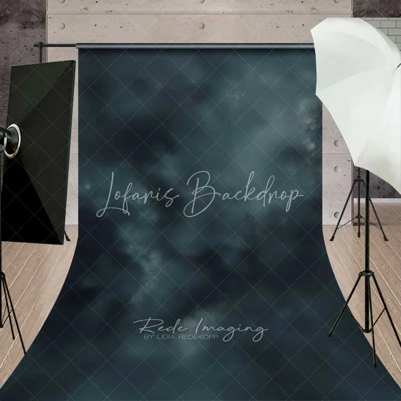 Lofaris Dark Moody Teal and Grey Cloud Backdrop Abstract Smoky Texture Professional Fine Art Photography Background