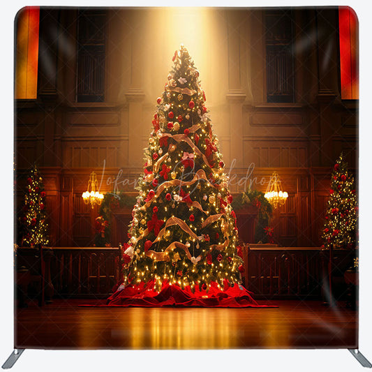 Lofaris Dark Room Light Christmas Tension Fabric Backdrop