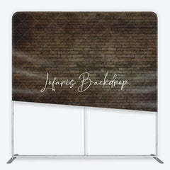Lofaris Dark Rustic Brick Wall Square Double-Sided Backdrop Vintage Aged Texture for Photography and Studio Props