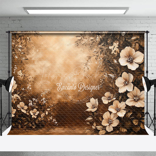 Lofaris Dark Tones Oil Painted Floral Photography Backdrop