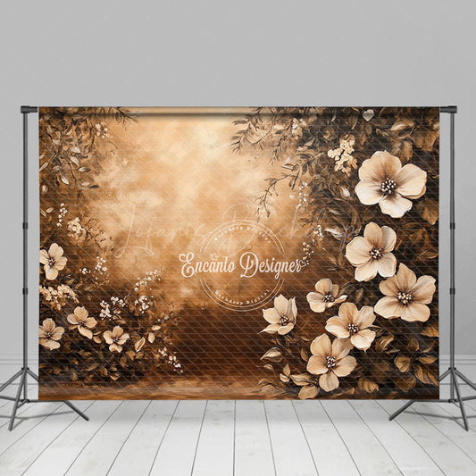 Lofaris Dark Tones Oil Painted Floral Photography Backdrop