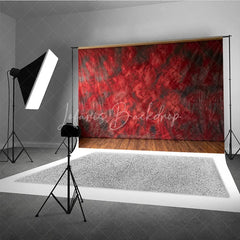 Lofaris Deep Red and Dark Grey Abstract Textured Photography Backdrop Artistic Studio Portrait Background for Fine Art