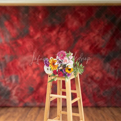 Lofaris Deep Red and Dark Grey Abstract Textured Photography Backdrop Artistic Studio Portrait Background for Fine Art