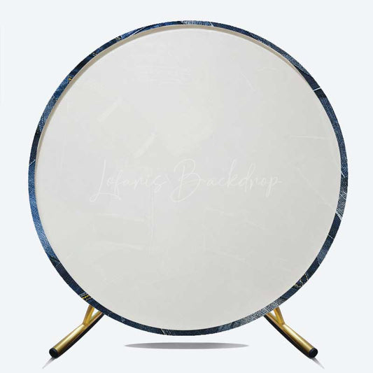 Lofaris Denim Random Splicing Round Birthday Backdrop
