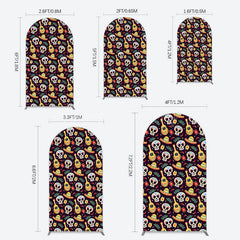 Lofaris Dense Skull Guitar Day Of The Dead Arch Backdrop